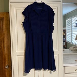 Navy blue a-line dress